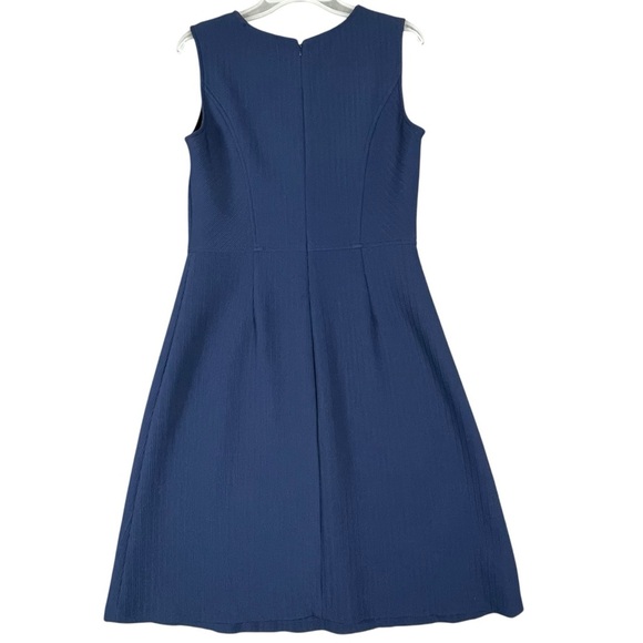 Of/Mercer Navy Blue Stretch Sheath Sleeveless Career Classic Mature Dress Sz 8 - Picture 2 of 14
